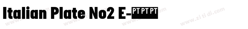 Italian Plate No2 E字体转换